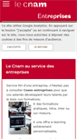 Mobile Screenshot of entreprises.cnam.fr