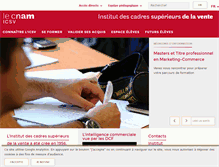 Tablet Screenshot of icsv.cnam.fr