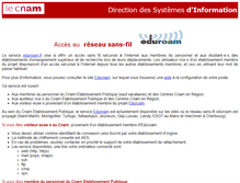Tablet Screenshot of eduroam.cnam.fr