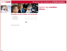 Tablet Screenshot of comptes.cnam.fr