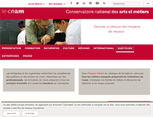 Tablet Screenshot of emploi.cnam.fr