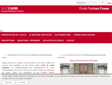 Tablet Screenshot of ecole-pasteur.cnam.fr