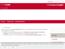 Tablet Screenshot of handicap.cnam.fr