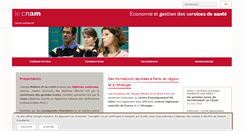 Desktop Screenshot of gestion-sante.cnam.fr