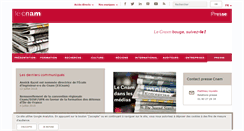 Desktop Screenshot of presse.cnam.fr