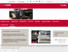 Tablet Screenshot of presse.cnam.fr